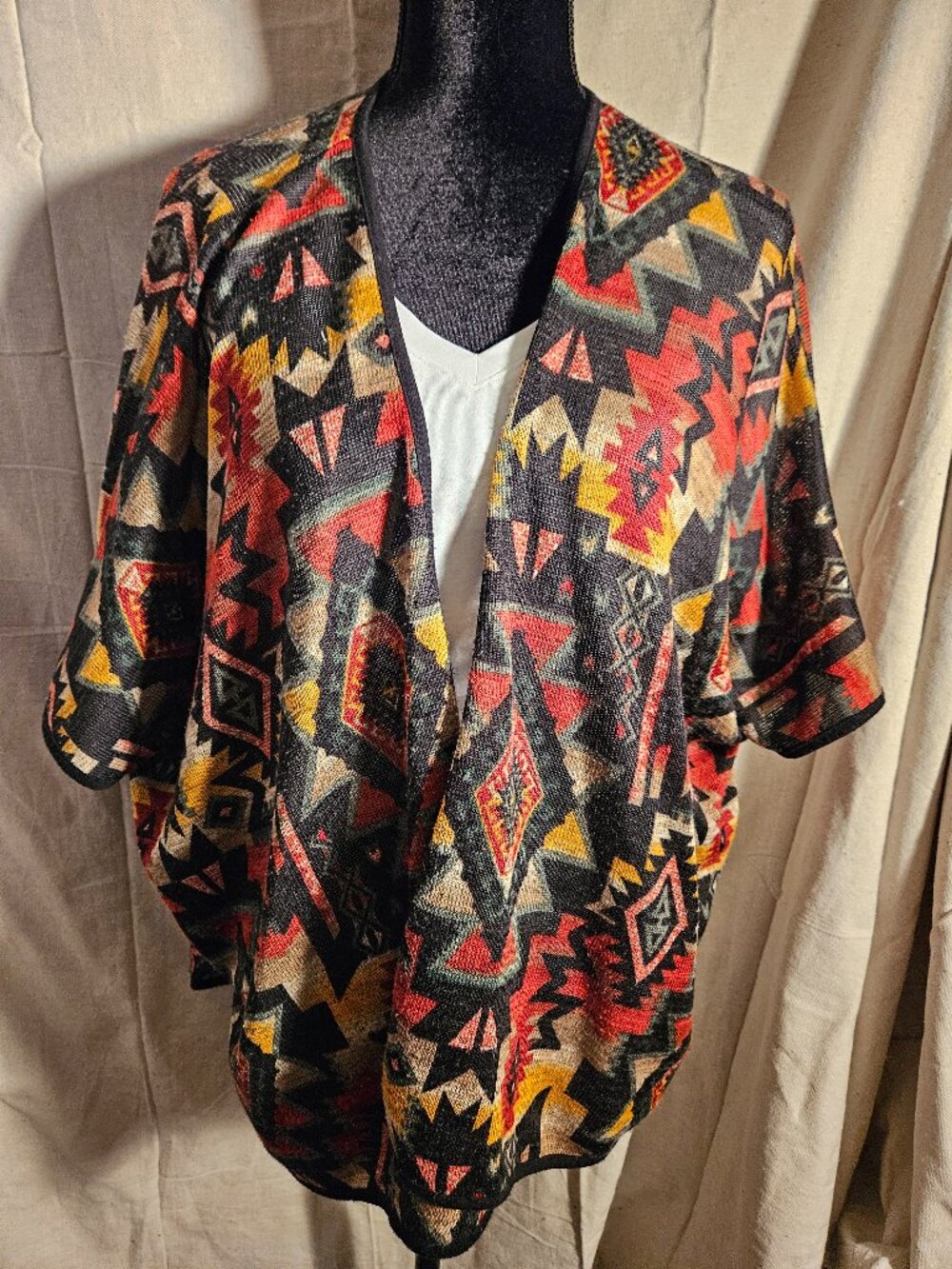 Wonderful Belle du Jour Loose Southwestern Cardigan Sante Fe Like NEW Sz Small